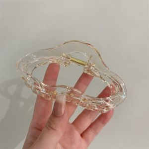 Fancy Lines Grip Clouds Cut Out Large Hair Clip Female Hair Volume on the Back of the Head Shark Clip Hairpin Female Hair Claw