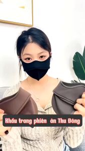 Khẩu Trang Chống Tia UV  chống nắng phiên bản Thu Đông Lót Nỉ