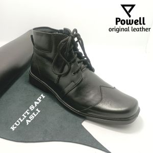 sepatu formal pdh kulit sapi sepatu pria pdh polri Security tali doble resleting