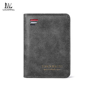 LouisWill Mens Wallet Simple Short Soft PU Business Wallet Multi-Card Position Pouch Mini Travel Purses ID Credit Cards Holders