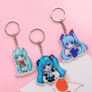 Hatsune Miku Acrylic Keychain Cartoon Key Ring Pendant