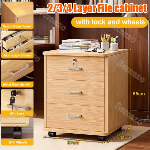 3 Layer Storage Cabinet File Bedside Table Modern Bedroom Living Room Storage Cabinet With Lock