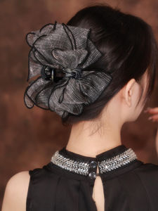 Elegant Multi-Layer Shark Bite Hair Clip Womens Large Butterfly Knot Hair Accessories Original Design Fashionable Hair Grips