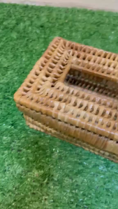 Rectangular Rattan Tissue Holder