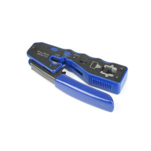 All-in-One RJ45 Crimping Tool Pass Through Ethernet Stripper Cutter Compatible with Cat6 Cat5 8P8C Plugs