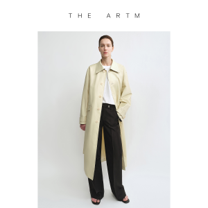 THE ARTM | Smart Coated Lightweight Statement Womens Commuter Long Trench Coat