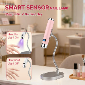 Portable Nail Dryer Light UV Nail Lamp Rechargeable Gel Nails Lamp With Flexible Hose  LED Therapy Light Nail Art Tools