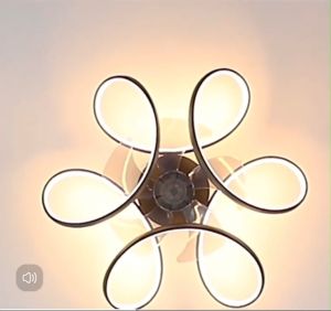 Ceiling light with fan bedroom balcony living room fan light 3-color/6-speed/timed/Bluetooth/night light