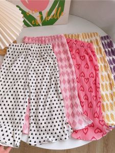 Anti-mosquito Print Bell-bottoms Thin Casual Pants 9/10 Length