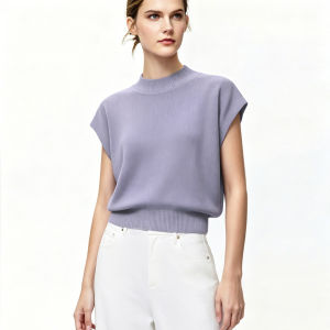 AMII | Relaxed Fitting Slimming Short Knit Sweater