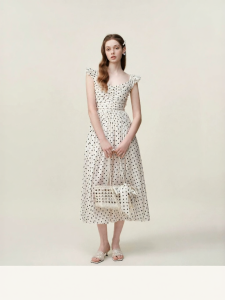 AIVEI | French Romantic Elegant Polka Dot Dress