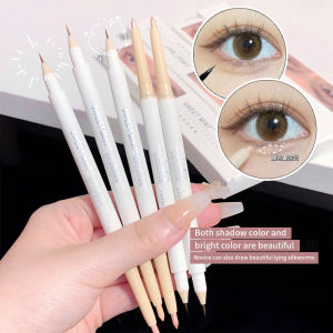 Bút Gel Kẻ Mắt Sâu Tằm Hai Đầu Dạng Nằm Bút Kẻ Mắt Sáng Bóng Chống Thấm Nước Lâu Trôi Mịn Màng Dụng Cụ Làm Đẹp Trang Điểm