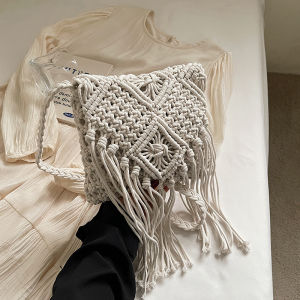 TANGKOU | Bohemian Hollow Woven Grass Womens Bag