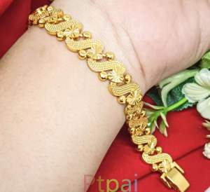 GELANG EMAS TITANIUM UKIR HONGKOG XUPING GOLD ANTI LUNTUR PERHIASAN FASHION WANITA