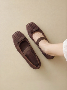 Agsdon | French Style Mary Jane Flat Shoe Summer Ballet Design Bow Decorated
