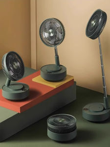 EDON Portable Table Fan Outdoor Floating Air Circulation Charger Retractable Foldable Desktop Electric Fan with Sleep Mode