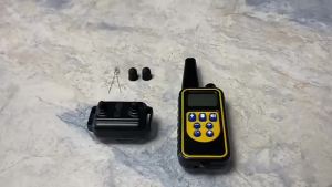 ปลอกคอฝึกสุนัขไฟฟ้าแบบถอดได้ ชาร์จได้ ป้องกันการเห่า ช็อกและสั่นสะเทือน สำหรับสุนัขทุกตัว พร้อมคลิกเกอร์