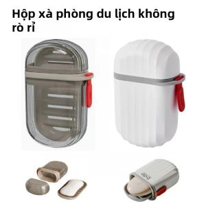 Hộp Xà Phòng Du Lịch Di Động Có Nắp Đậy Hộp Đựng Xà Phòng Nhỏ Có Thể Thoát Nước Có Kín Với Khay Thoát Nước Trong Phòng Tắm Để Cắm Trại Và Du Lịch