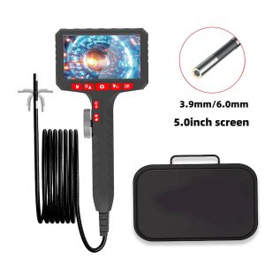 LAFOCH 5inch Borescope 3.9mm/6mm Camera HD 1080P with LED Illumination for Automotive Repair Plumbing Inspection