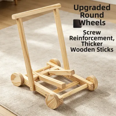 WANJU | Wooden Push Walking Toddler Cart