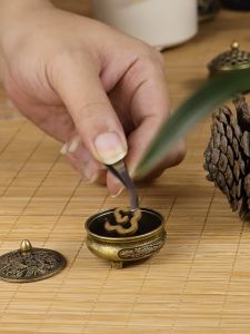 Mini Incense Burner Copper Incense Stick Holder Vintage Incense Sticks Sandalwood Censer Insense Base Stand Home Fragrance Decoration 迷你香炉 塔香炉 熏香炉