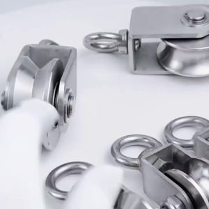 U/V Type Swivel Pulley 304 Stainless Steel Duplex Bearing Super-Silent Detachable Rotation Pulley System Gym Traction Wheel