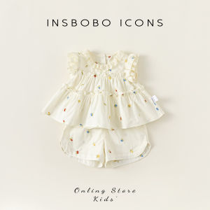 insbobo | Bộ Đồ Hè Phong Cách Dành Cho Bé Gái Xinh Xắn Mẫu Mới