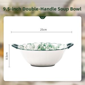 Elegant Single Bowl Set Ceramic Dining Utensils Home Use Luxury Gift Chinese Style Floral Pattern Dinnerware Set