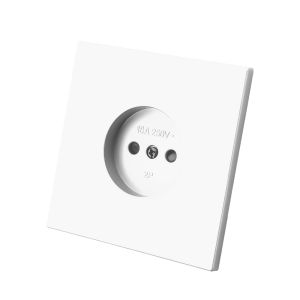 ความรู้สึกผิวสีพลาสติกปลั๊กไฟฟ้าปลั๊ก EU มาตรฐาน 250V พร้อม Ground Classic Power Sockets AC Wall Embedded