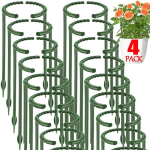 4/1PCS Plastic Plant Support Stakes Frame Greenhouse Arrangement Semicircle Fixed Rod Indoor Flower Plant Vine Climbing Bracket