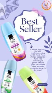AVON Feelin Fresh Anti-Perspirant Roll-On Deodorant 40ml – Compact & Effective