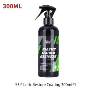 Car Plastic Leather Restorer Spray Polish Cleaner Coating Agent Back To Black More Gloss Car Cleaning Products S3