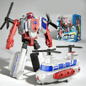 Magqoo | Transformable Helicopter Robot Car Toy