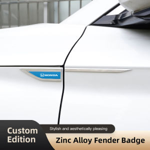 Honda | 3D Metal Car Leaf Board Side Sticker Auto door Label Body Decorative Blade Decal For Honda Civic FIT CRV Accord HRV Prelude City