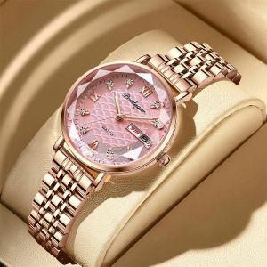 POEDAGAR Top Elegant Womens Watches Stainless Steel Date Week Woman Watch Waterproof Luminous Fashion Ladies Watch Quartz Reloj