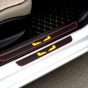 การป้องกันแผ่นธรณีประตูสำหรับรถยนต์ป้องกันประตูสากลป้องกันรอยขีดข่วนแผ่นขั้นตอนเหยียบครอบคลูมี 4 ประสบการณ์