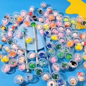 100PCS 33mm Transparent Eggshell Mixed Toys Kids Birthday Party Gifts Kindergarten Back To School Prizes Carnival Party Gifts