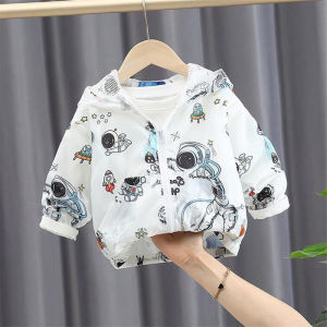 เสื้อคลุมกันแดดเด็ก ผ้ากันลม ผ้าไนลอน ระบายอากาศได้ดี เสื้อคลุมกันแดดสำหรับเด็กชายและเด็กหญิงในฤดูร้อน