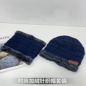 Set 2 Món Nón Len Và Khăn Cổ Nam Nữ Dày Ấm Áp - 100style