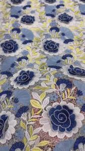 OLEVO | OLEVO African Guipure Fabric 3D Embroidery Cord Lace Flower Lurex Water Soluble Traditional Senegal Clothing Fashionable Sewing