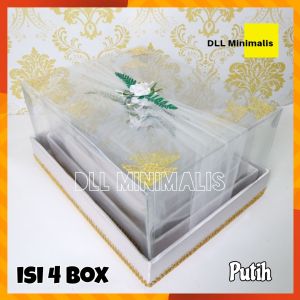 Souvenir Kotak Hantaran - Seserahan Mika Tile 1 Set Isi 4 Box Souvenir Hantaran
