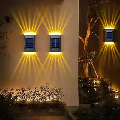 YOWXII🔥 4/6/8/10LED Solar Wall Light sensor light motion detector Outdoor Waterproof Garden Decoration Wall Lamp For Street Balcony