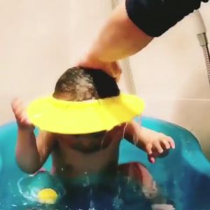 Adjustable Baby Shower Cap with Ear Protector Baby Shampoo Hair Shields