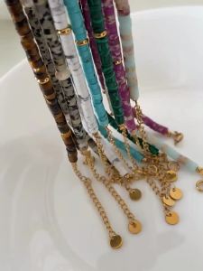 Always Natural Color Stone Pearl Handmade Beaded Necklace Womens Fashion Trend 2025 New Style Layered Contrast Color Jewelry