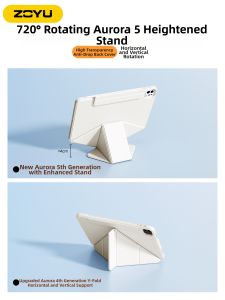 Zoyu | Elevating Stand Magnetic Detachable Rotating Foldable iPad Case