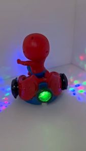 Toy - Electric Toys Spider Man Rider Car 🌟Music🌟Cool Light 🌟360° Rotation Best Gift For Kids Ages 3+ (RBK54743)