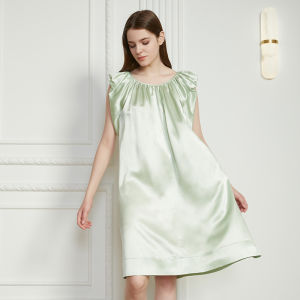 YINSANG | Silk Summer New Design Bubble Sleeve Sleep Dress