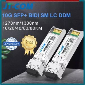 JT-COM 10G BIDI 10/20/40/60/80KM SFP Module SM LC 1270/1330nm Single Mode Single Fiber Optic module Compatible with Cisco Switch