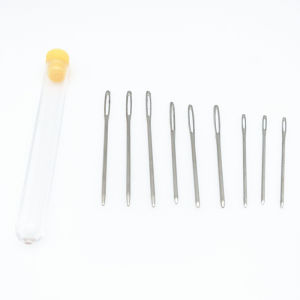 9 Pieces Silver Large-eye Blunt Needles Steel Yarn Knitting Needles Sewing Needles