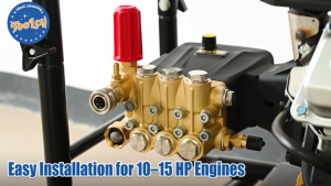 TOOLCY Pressure Washer Pump 3400 PSI Max 3.0 GPM 3/4 inch Shaft Horizontal Triplex Plunger Pump Replacement Direct Drive with Unloader 5 Nozzle Tips 3/8" QC to M22-14mm Adapter